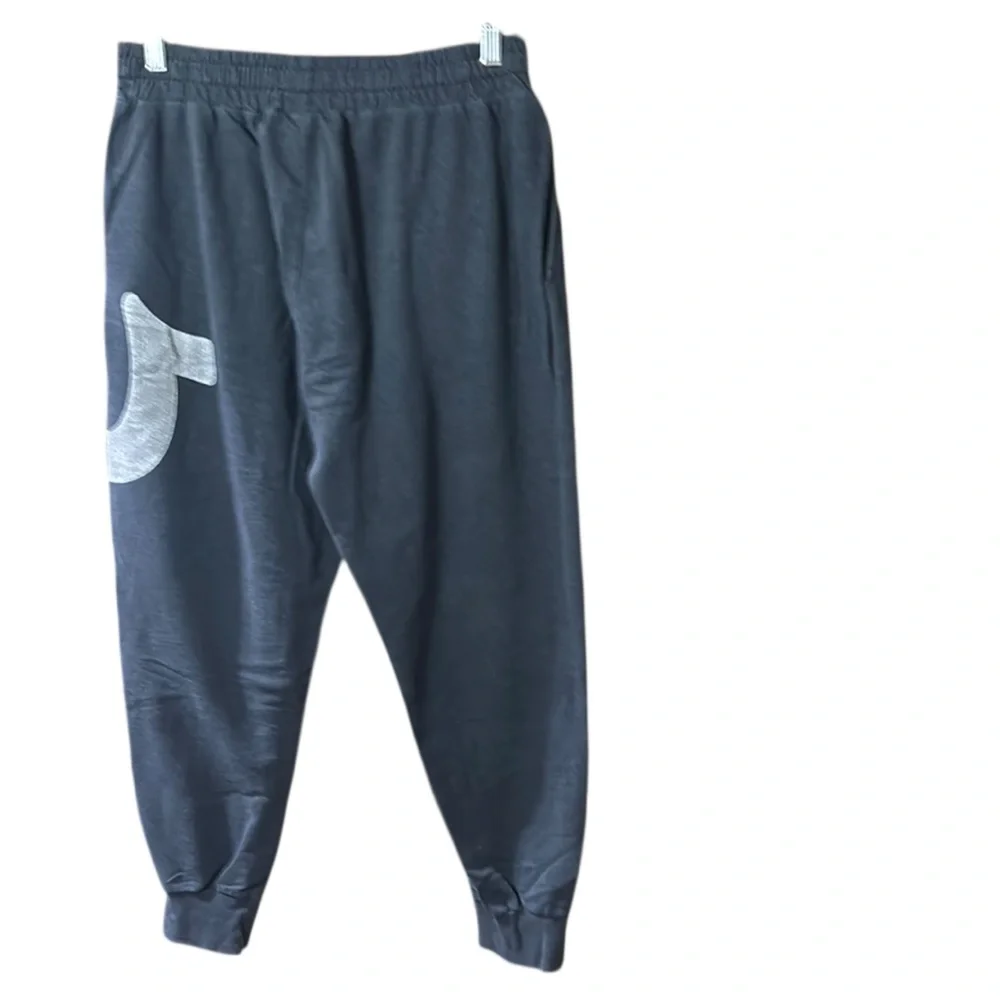 True Religion Black Sweatpants with Gray Logo